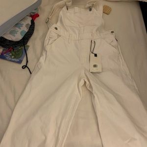 Levi’s white overalls, size small, new with tags